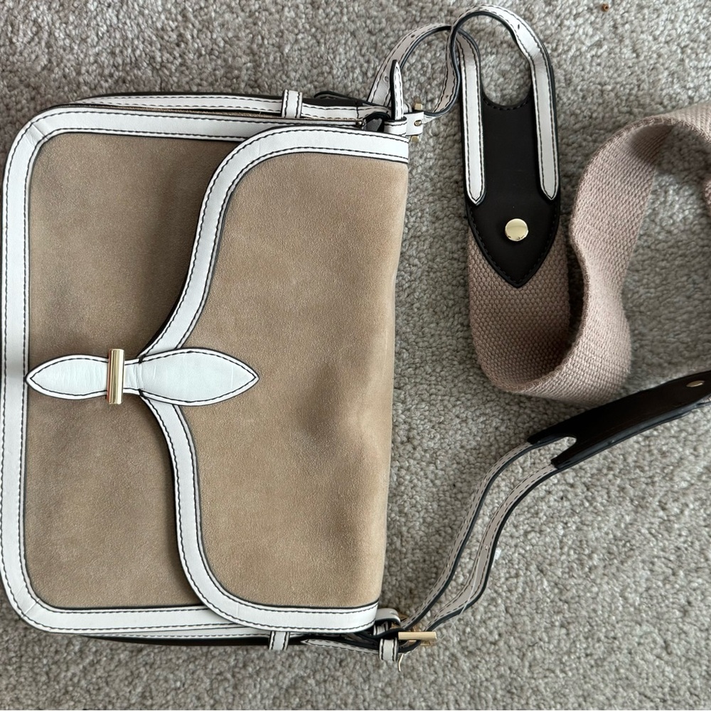 Zara limited edition leather suede shoulder bag - Picture 3 of 9